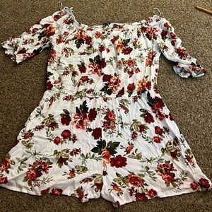 Floral shorts romper